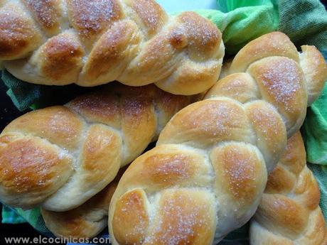Trenzas. Masa de bollos de leche