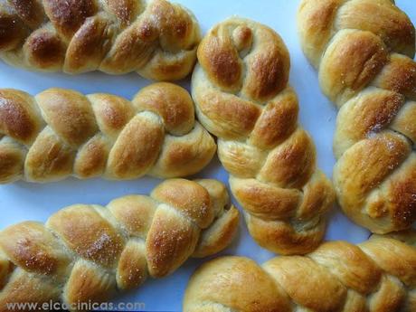 Trenzas. Masa de bollos de leche