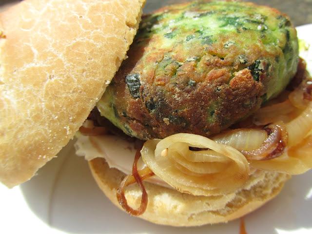 Hamburguesas de pollo y espinacas