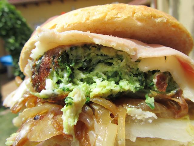 Hamburguesas de pollo y espinacas