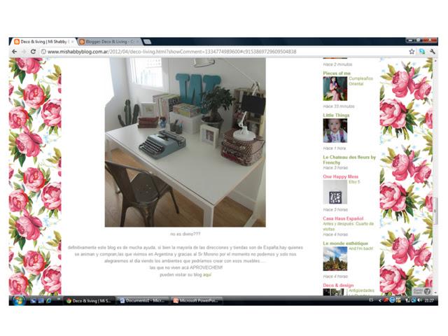 Primera entrevista de Deco & Living en Mi Shabby Blog
