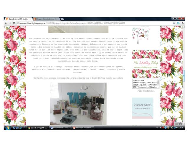 Primera entrevista de Deco & Living en Mi Shabby Blog