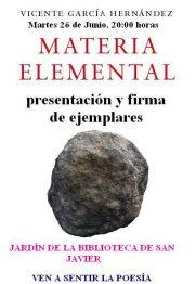 Presentación de Materia elemental en San Javier