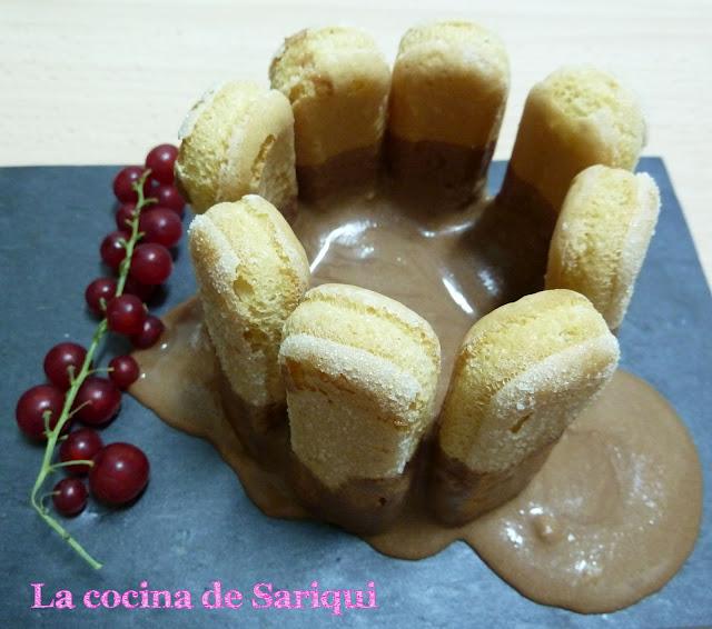 Deconstrucción de Mini Charlota de chocolate para CWK