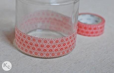 DIY. Portavelas con tarros de cristal y washi tape/Mason jars and washi tape candles