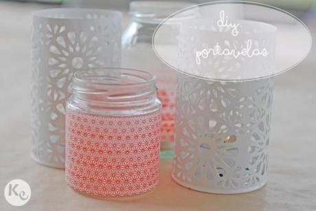 DIY #32. Portavelas con tarros y washi tape/ Candles made from mason jars and washi tape