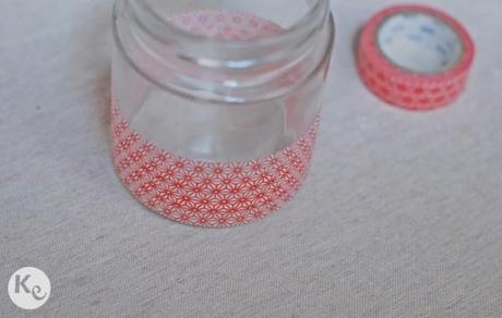 DIY. Portavelas con tarros de cristal y washi tape/Mason jars and washi tape candles