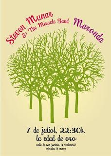 Steven Munar & The Miracle Band + Maronda el 7 de Julio en Valencia