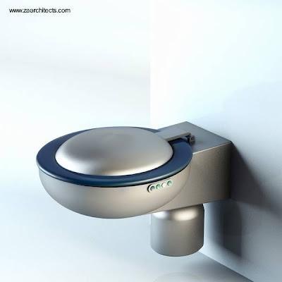 Toilet innovador ecológico Sanitario ecológico, inodoro sin flujo de agua.