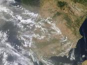 Imagen satélite nube polvo africano sobre España
