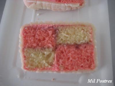 Desafío junio Daring Bakers: Batemberg Cake (Tarta o pastel Batemberg)