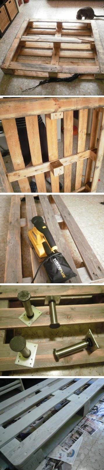 La mesa de Palet y cristal de Judith. Paso a paso