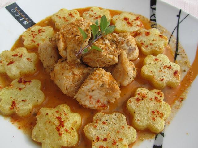 Tacos de pechuga al pimentón