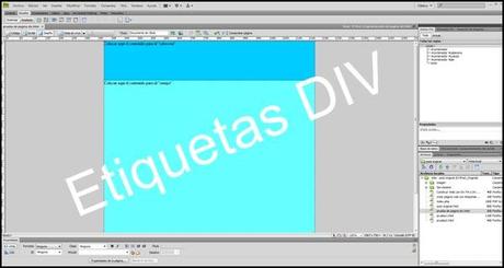 crear etiquetas div