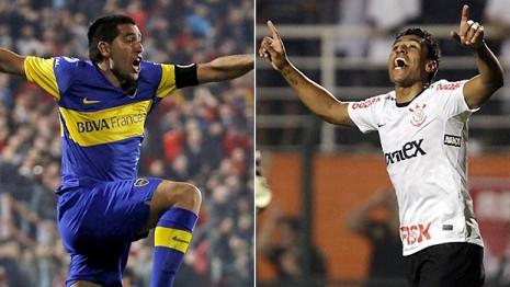 Los cracks. Riquelme y Paulinho, los jugadores claves de la final de la Libertadores.