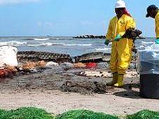 Limpieza de un derrame de crudo