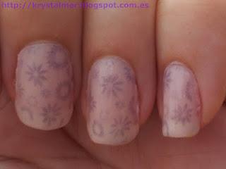 Rosa claro con estampado azul - Joyas de alambre Lalu