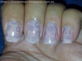 Rosa claro con estampado azul - Joyas de alambre Lalu