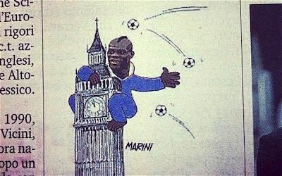 La caricatura racista contra Mario Balotelli