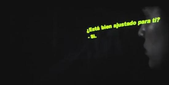 Subtítulos que se mueven en el cine para promocionar cursos de inglés