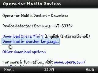 Opera Mini 7 Español