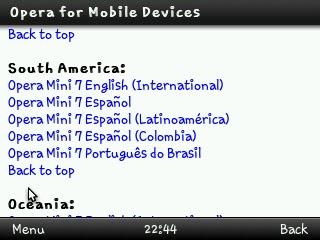 Opera Mini 7 Español