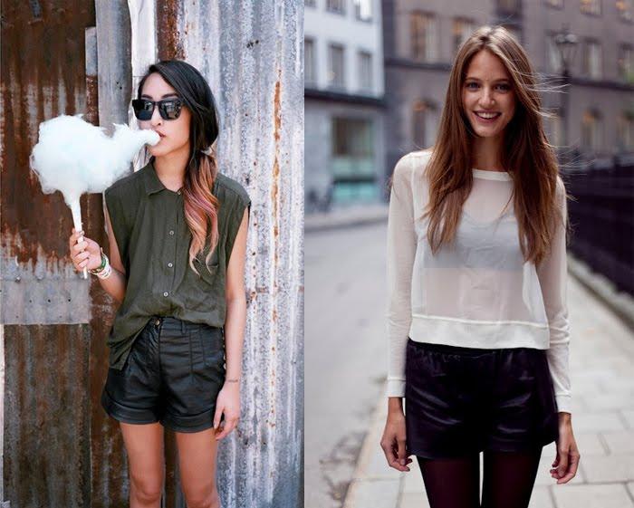 Inspiration - Leather skirts & shorts