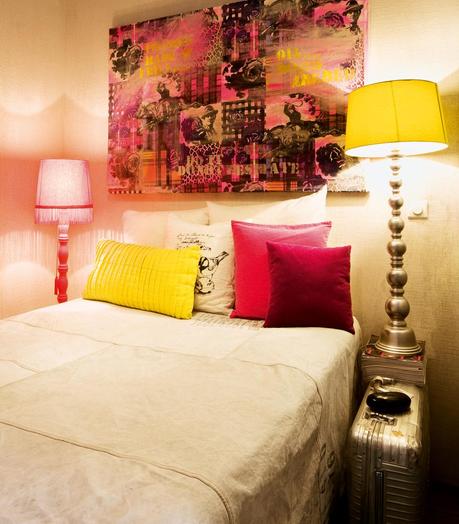 Decorar las paredes con colores flúor