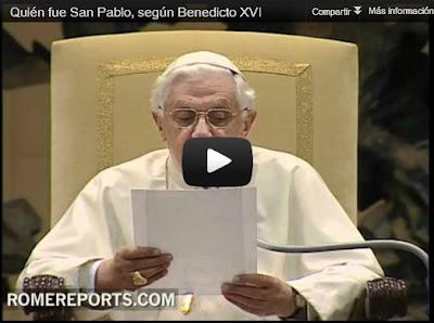 VIDEOS: QUIÉNES FUERON SAN PEDRO Y SAN PABLO, SEGÚN BENEDICTO XVI