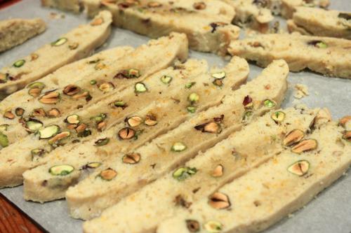 Receta: biscotti de pistachios, naranja y jengibre