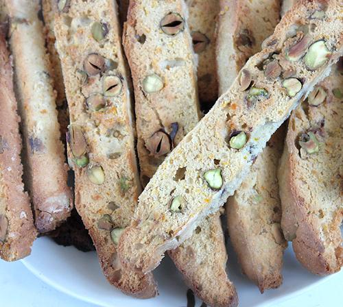 Receta: biscotti de pistachios, naranja y jengibre
