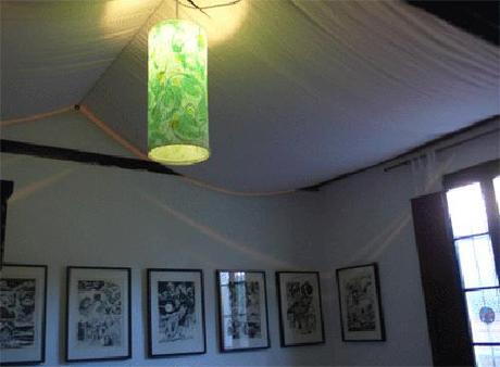 Lámparas cilíndricas hechas a mano Lámpara de tubo casera con papel de seda