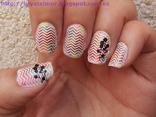 Multicolor con estampado blanco y negro