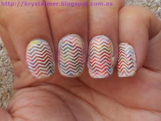 Multicolor con estampado blanco y negro