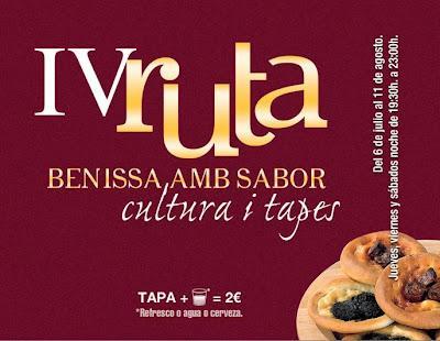 Benissa. IV Ruta Benissa amb sabor, Cultura i Tapes