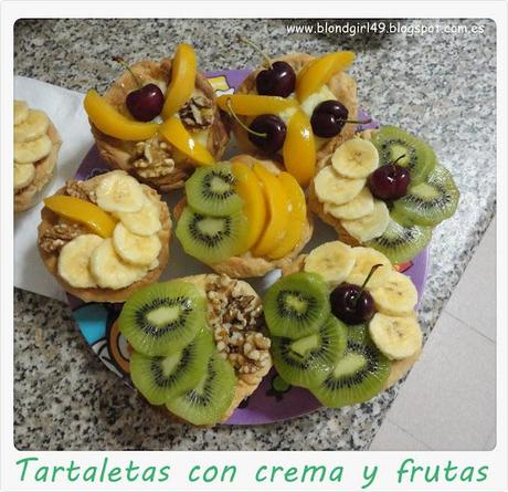 Receta: tartaletas con crema y frutas