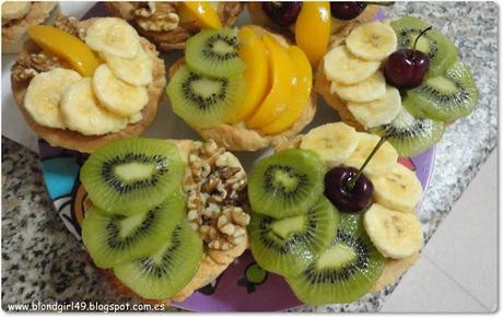 Receta: tartaletas con crema y frutas