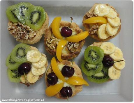 Receta: tartaletas con crema y frutas
