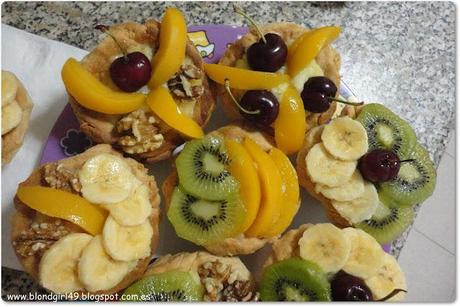 Receta: tartaletas con crema y frutas