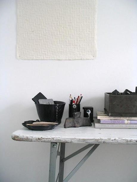 Antes y después: Un escritorio en blanco y negro