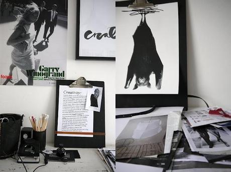 Antes y después: Un escritorio en blanco y negro