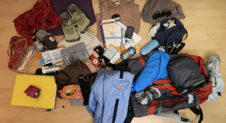 Contenido de mi mochila del camino de Santiago
