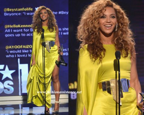El estilo de Beyoncé  en los BET Awards 2012