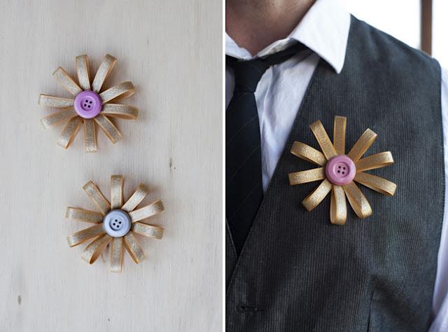 Tutorial: Boutonnieres con botones para el novio