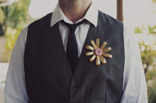 Tutorial: Boutonnieres con botones para el novio