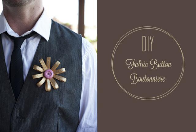 Tutorial: Boutonnieres con botones para el novio