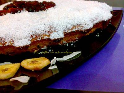 Corazón de coco y arándanos