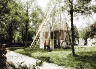 Jardines infantiles en medio de un parque