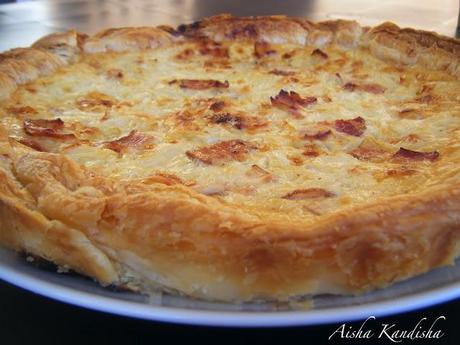 TARTA DE CEBOLLA Y BACON
