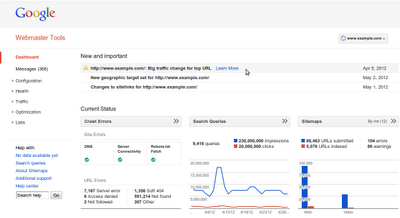 Google webmaster tools. Sus nuevos cambios